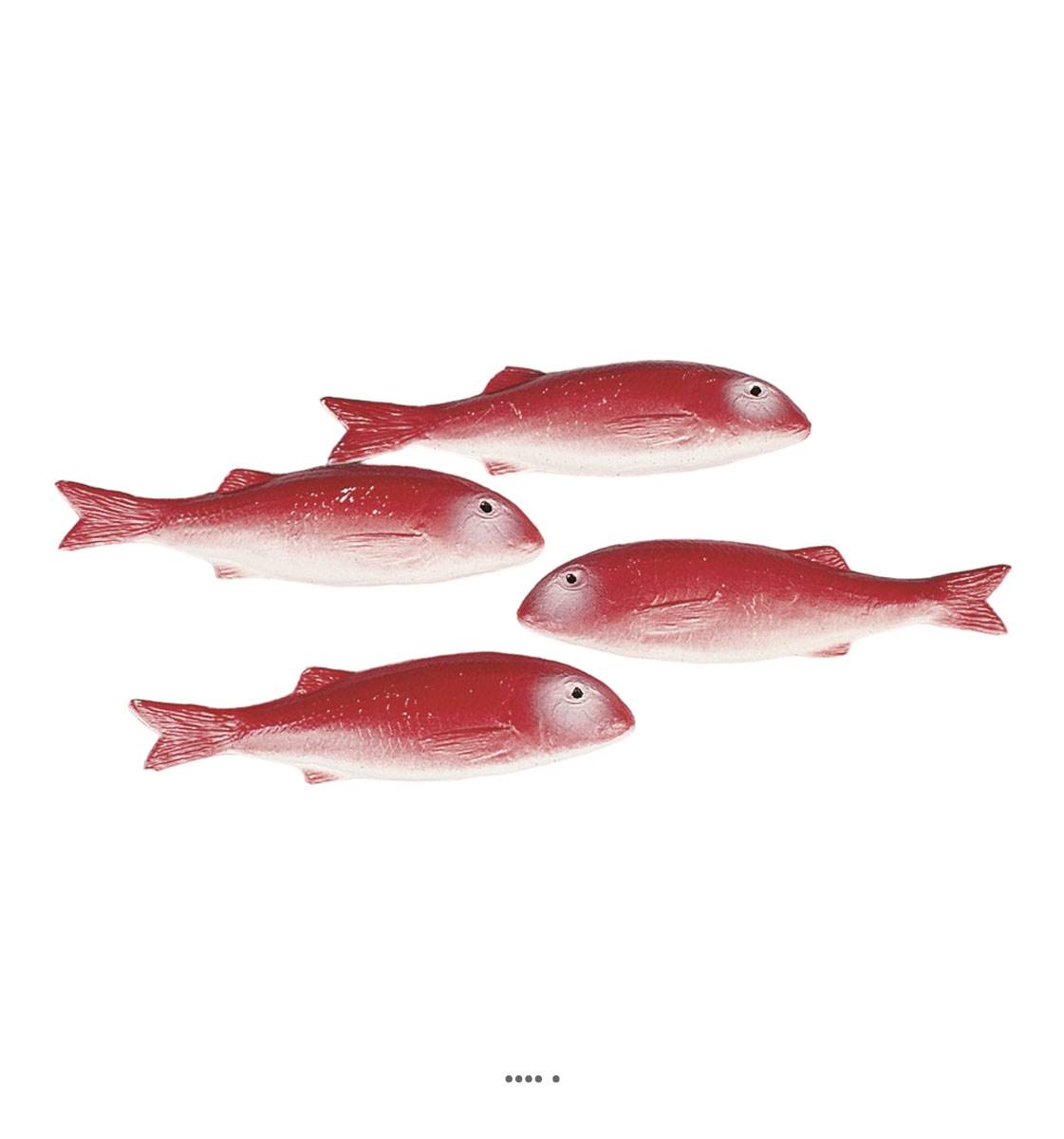 artificielles Rouget artificiel Poisson en lot de 4 en Plastique soufflé L 215x55 mm