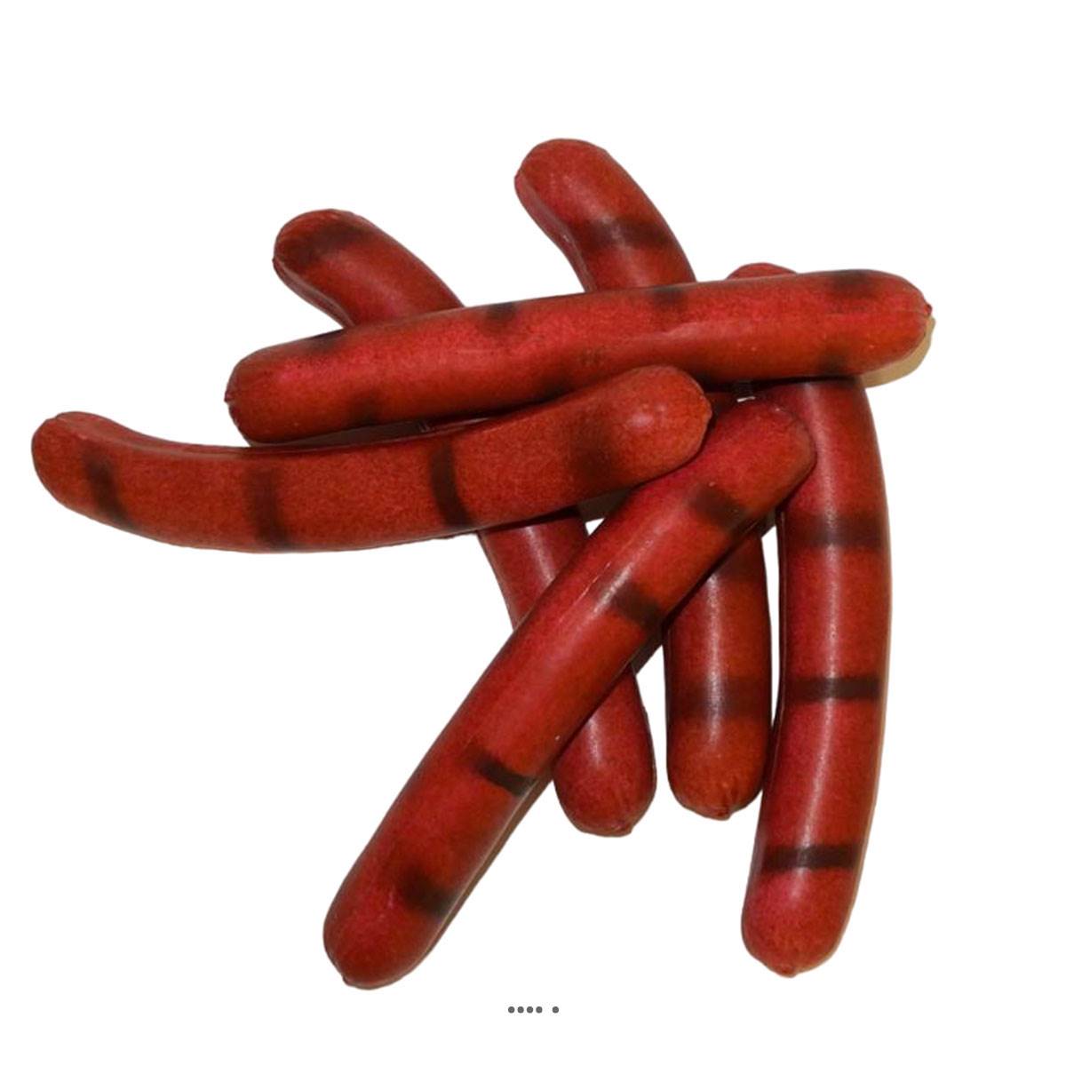 artificielles Saucisse Knack artificielle cuite X 6 en Plastique soufflé L 165x25 mm
