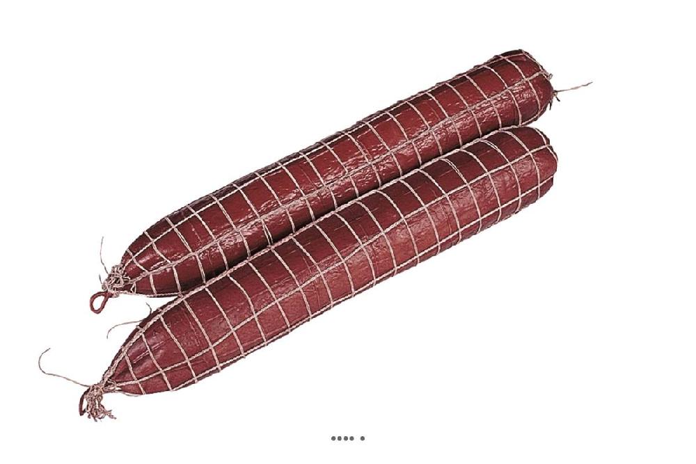 artificielles Saucisson Fume artificiel en lot de 2 en Plastique soufflé L 450x65 mm