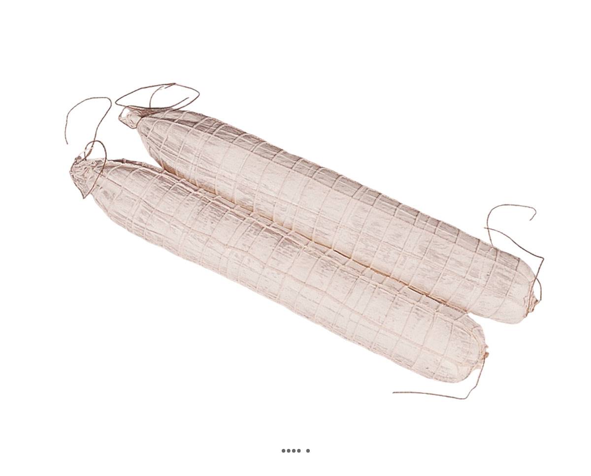 artificielles Saucisson Rosette artificiel blanc X 2 Plastique soufflé L 450x65 mm