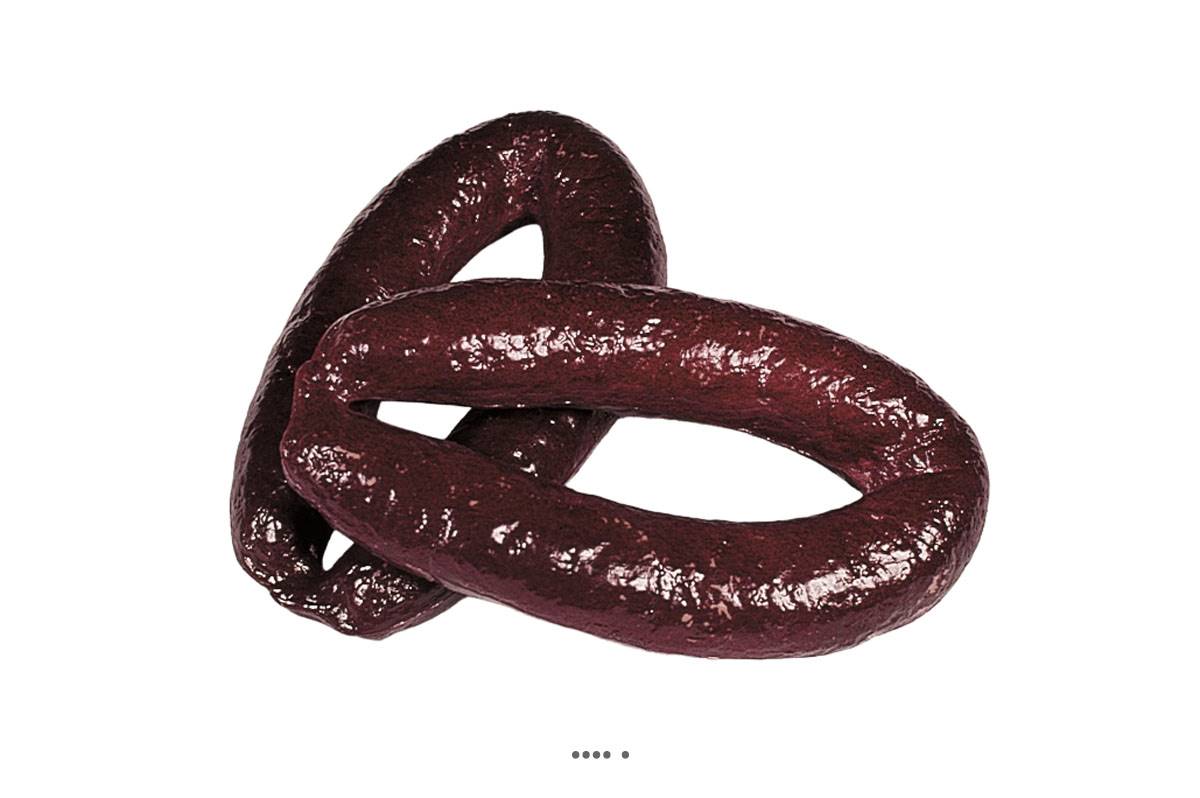 artificielles Sausisse seche Fumee artisanale X 2 en Plastique soufflé L 100x40 mm