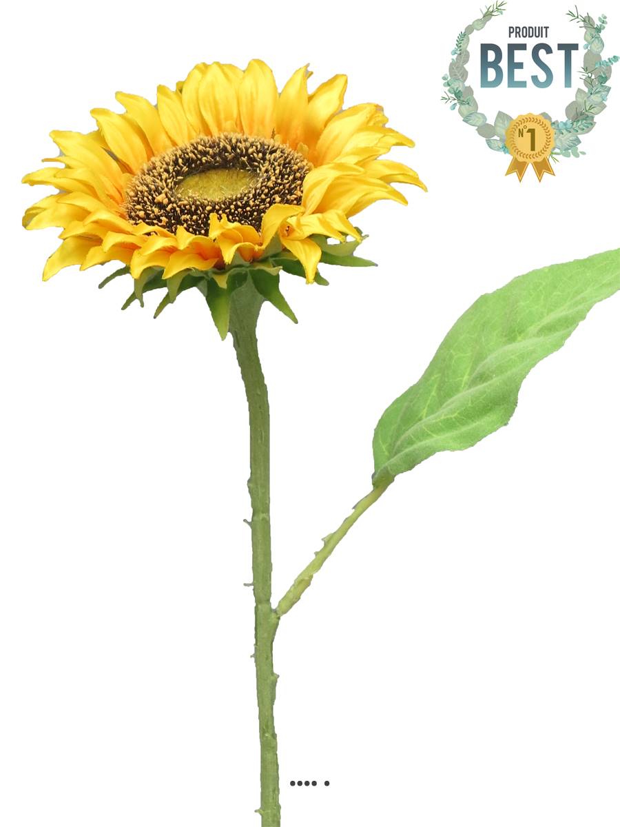 artificielles Tournesol artificiel en branche H 42 cm
