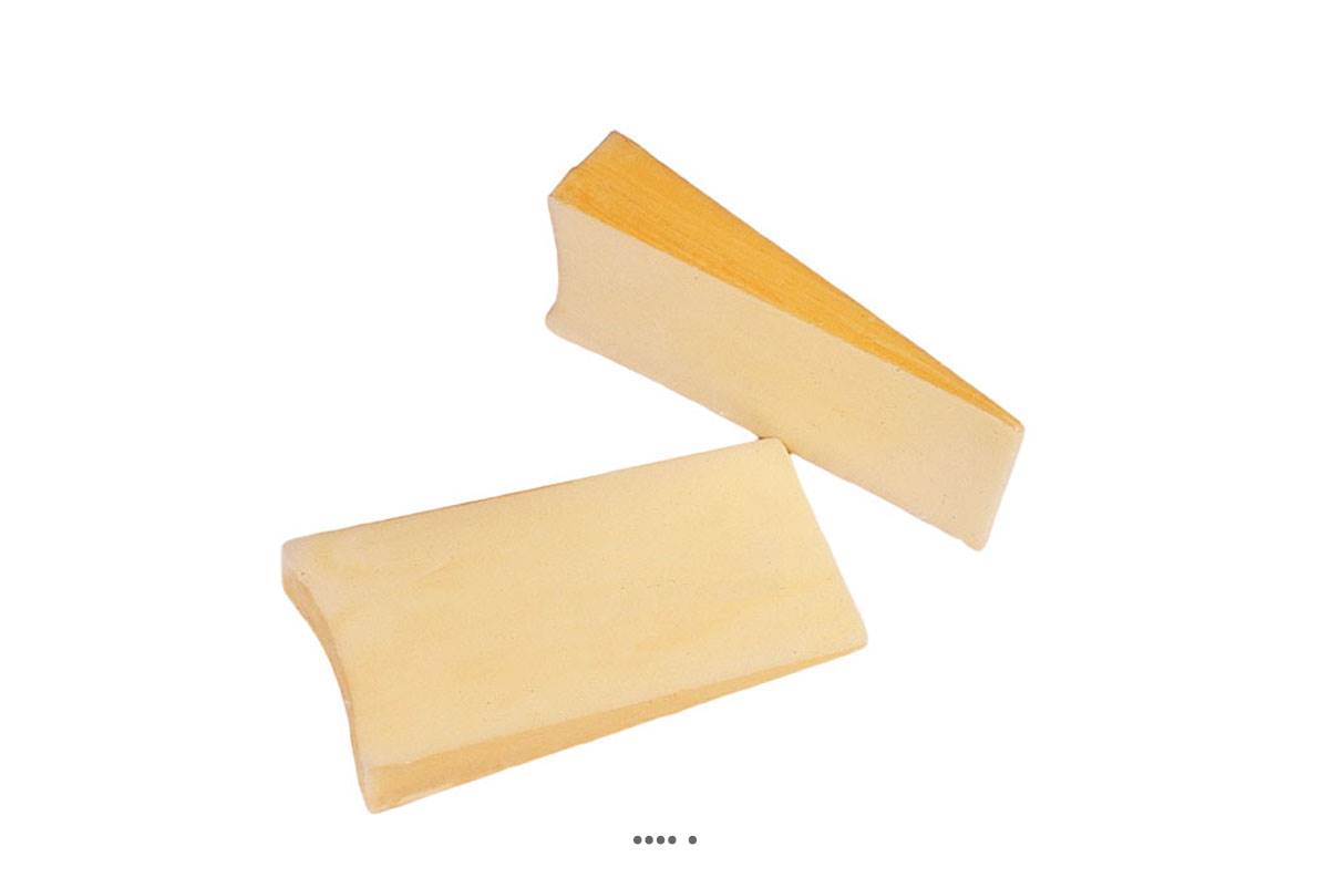 artificielles Tranche de Fontina Fromage en lot de 2 Plastique soufflé L 160x75 mm