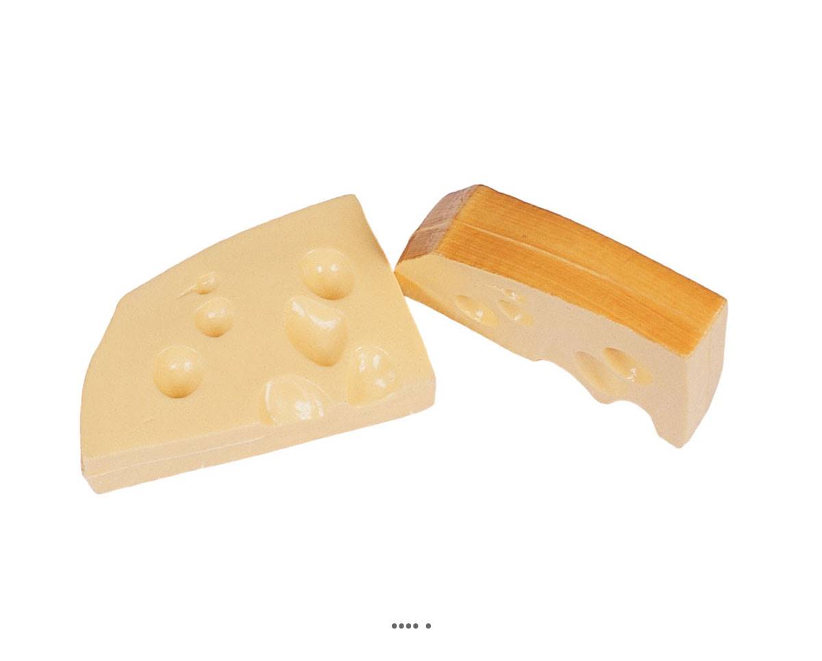 artificielles Tranche de Gruyere artificiel X 2 en Plastique soufflé L 160x100 mm