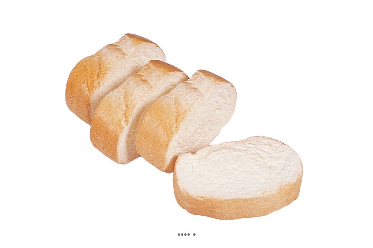artificielles Tranche de pain artificiel en lot de 4 en Plastique soufflé L 90x50 mm
