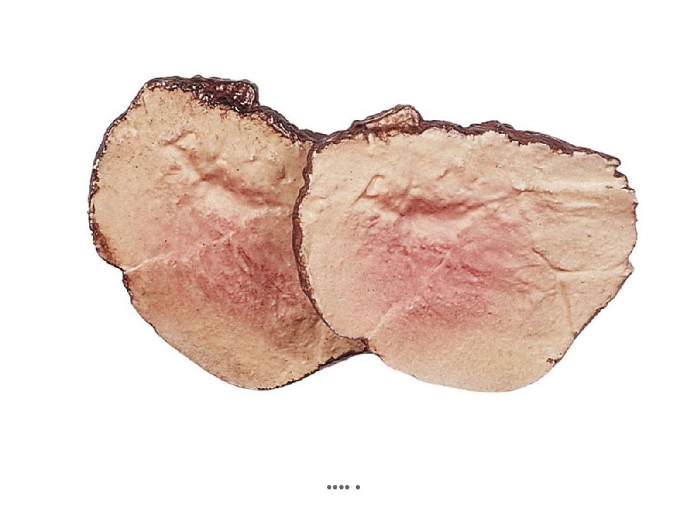 artificielles Tranche de rosbeef roti en lot de 2 en Plastique soufflé L 130x100 mm