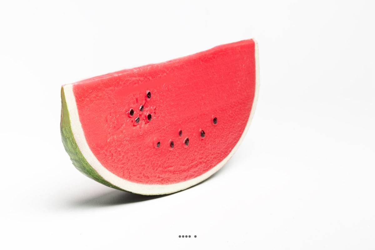 artificielles Tranche large de Pasteque en Plastique soufflé L 240x120 mm