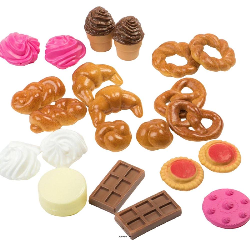 artificielles Viennoiseries artificielles assorties 22 pieces en plastique soufflé