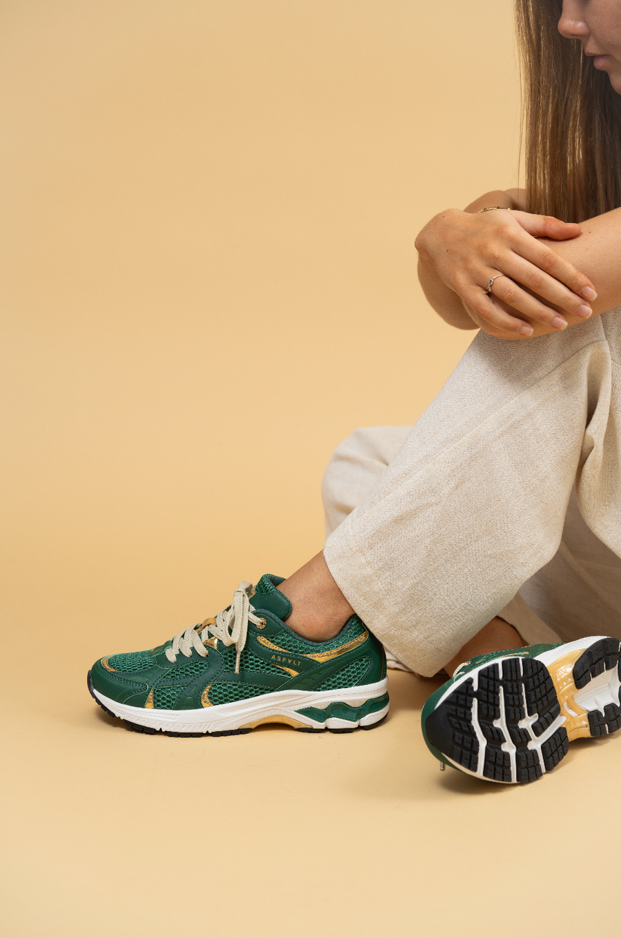 Asfvlt Sneakers CITY RUN GREEN/GOLD
