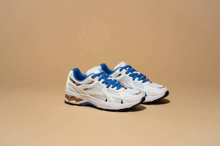 asfvlt sneakers CITY RUN WHITE/LEOPARD/BLUE