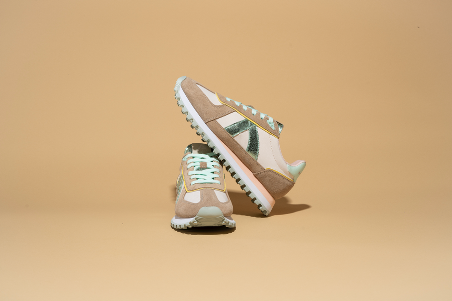 Asfvlt Sneakers GATE BEIGE/OCEAN/PINK