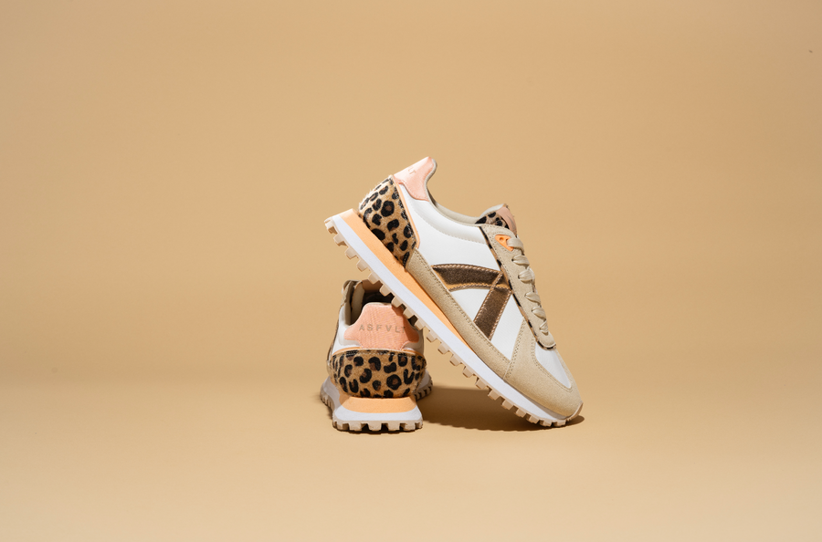 Asfvlt Sneakers GATE BEIGE/PEACH/LEOPARD