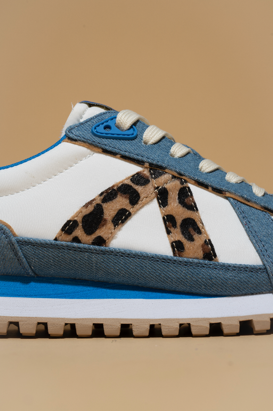 Asfvlt Sneakers GATE DENIM/LEOPARD PONY-HAIR/TAN
