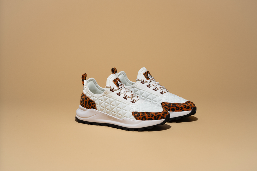 asfvlt sneakers SPEED SOCKS TREK WHITE LEOPARD