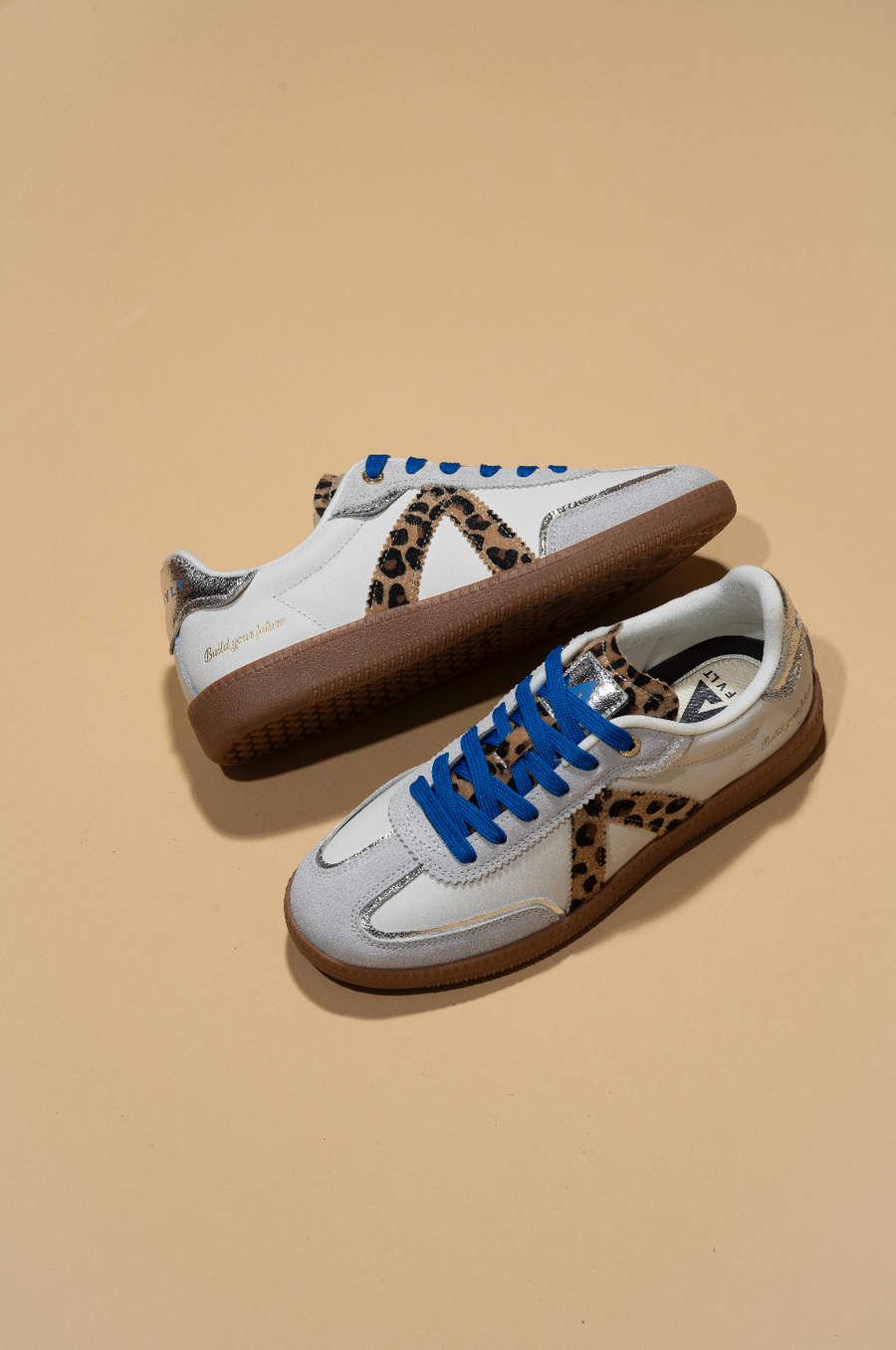 Asfvlt Sneakers ELITE CLASSIC WHITE LEOPARD SILVER BLUE