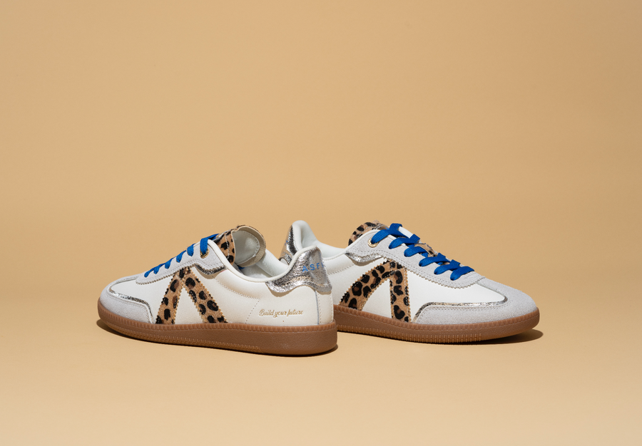 Asfvlt Sneakers ELITE CLASSIC WHITE LEOPARD SILVER BLUE