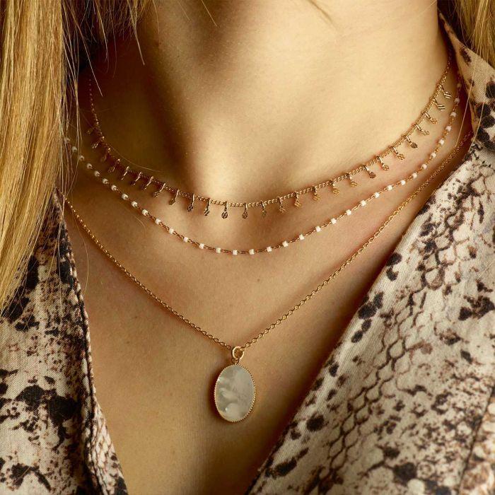 atelier de famille Assortiment de colliers chaîne plaqué Or