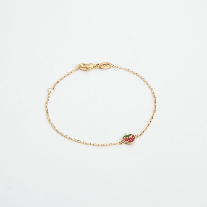 Atelier De Famille Bracelet Fraise Plaqué Or