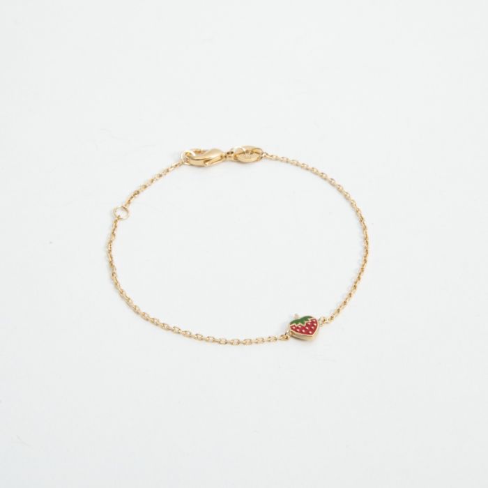 atelier de famille Bracelet Fraise Plaqué or atelier de famille Bracelet Fraise Plaqué or