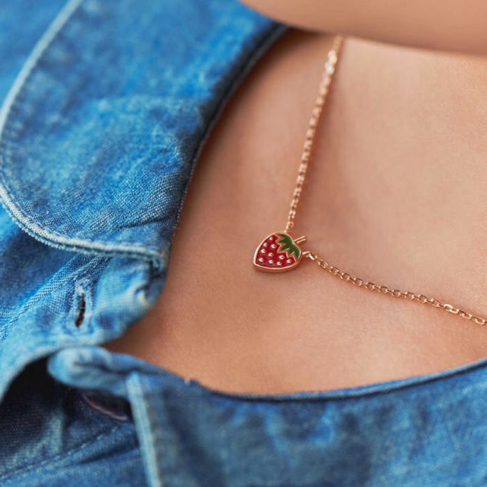 Atelier De Famille Collier Fraise Plaqué Or