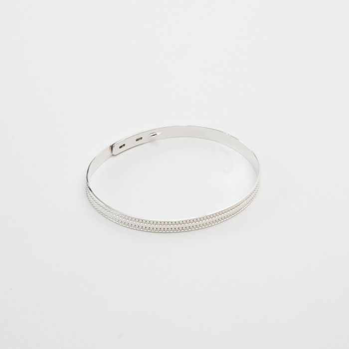 atelier de famille Jonc 3 rangs perlés et martelés atelier de famille Jonc 3 rangs perlés et martelés