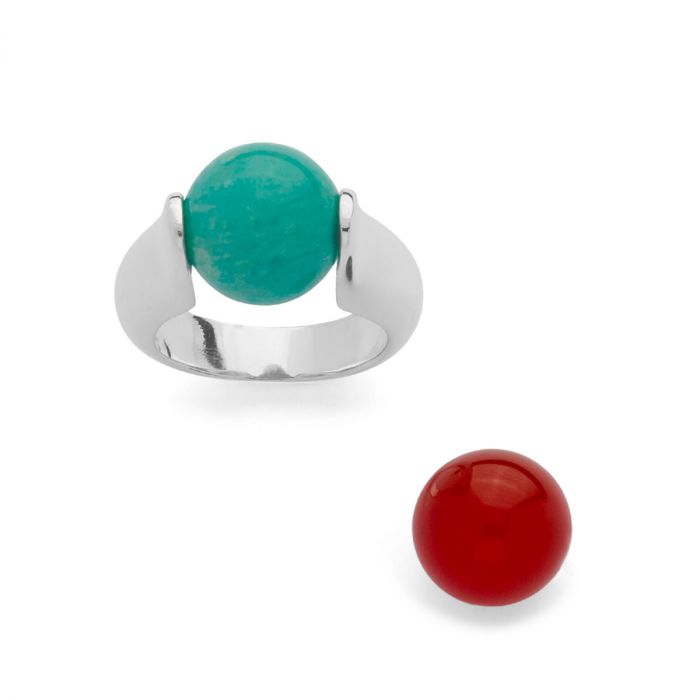 Atelier De Famille Bague Aux Pierres Interchangeables® 2 Grosses Pierres