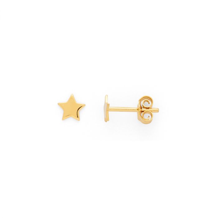 Atelier De Famille Boucles D'oreilles Mini étoile Plaqué Or