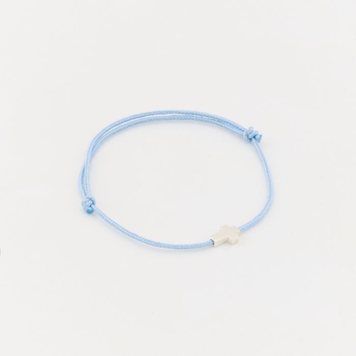 Atelier De Famille Bracelet Croix 3D Sur Lien Coton