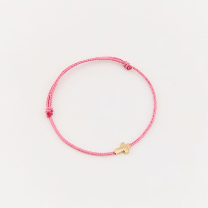 atelier de famille Bracelet Croix 3D sur lien coton