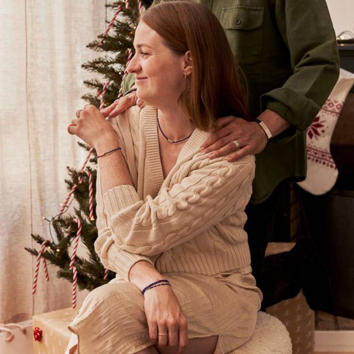 Atelier De Famille Bracelet Cuir Tressé Et Plaque Marron