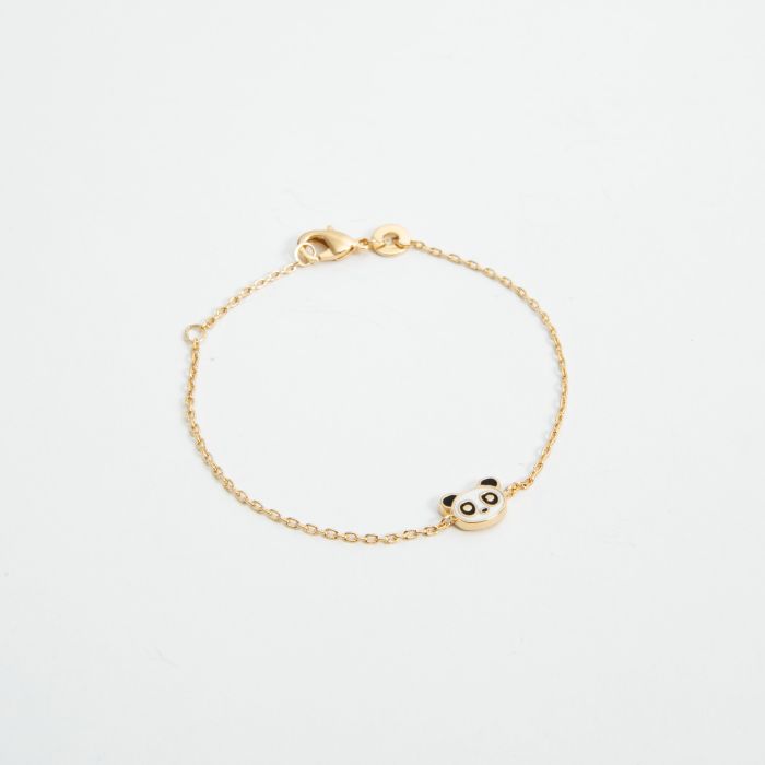 Atelier De Famille Bracelet Didou Le Panda En Plaqué Or
