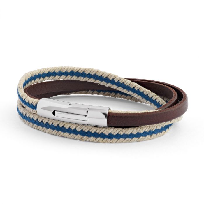 Atelier De Famille Bracelet Le Nautic En Cuir Véritable Pour Homme