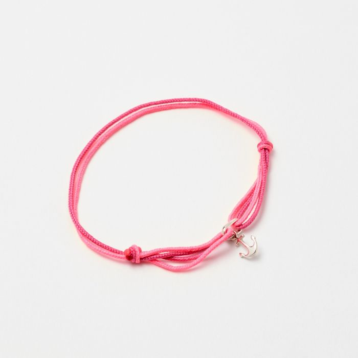 Atelier De Famille Bracelet Mini Ancre Sur Double Lien Coton
