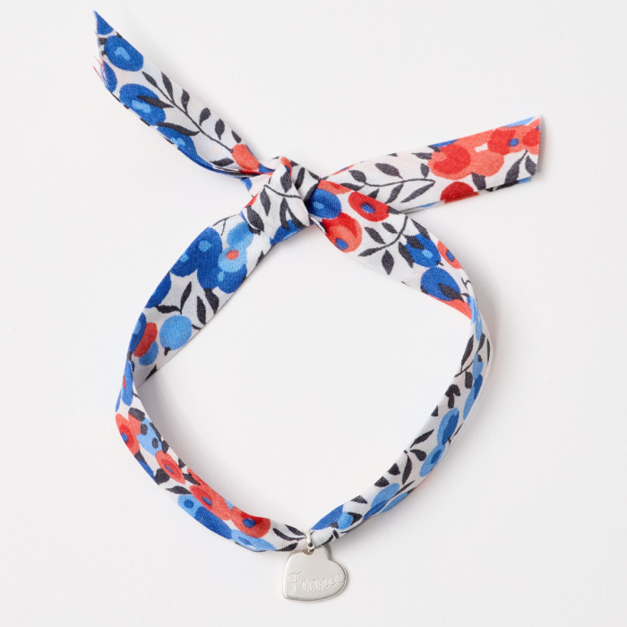 Atelier De Famille Bracelet Mini Breloque Sur Cordon Liberty Double Tour (gravure Manuelle)
