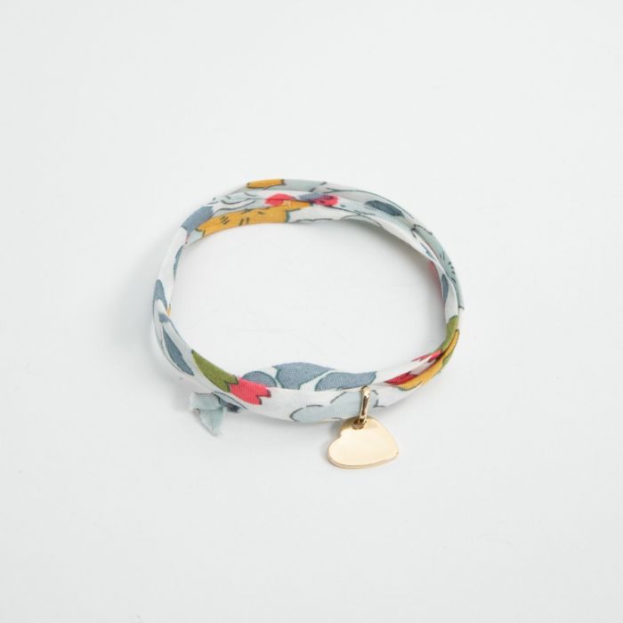 Atelier De Famille Bracelet Mini Breloque Sur Cordon Liberty Double Tour (gravure Manuelle)