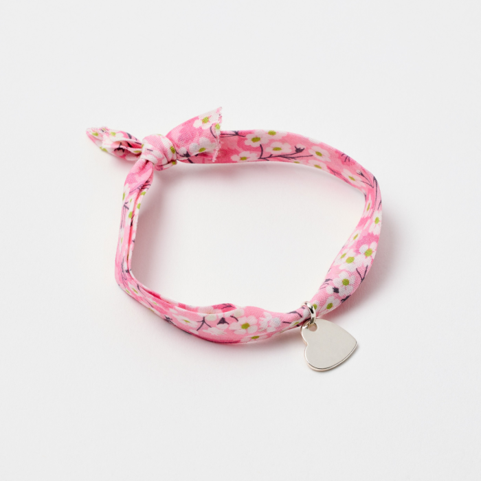 atelier de famille Bracelet mini breloque sur cordon liberty double tour (gravure manuelle)