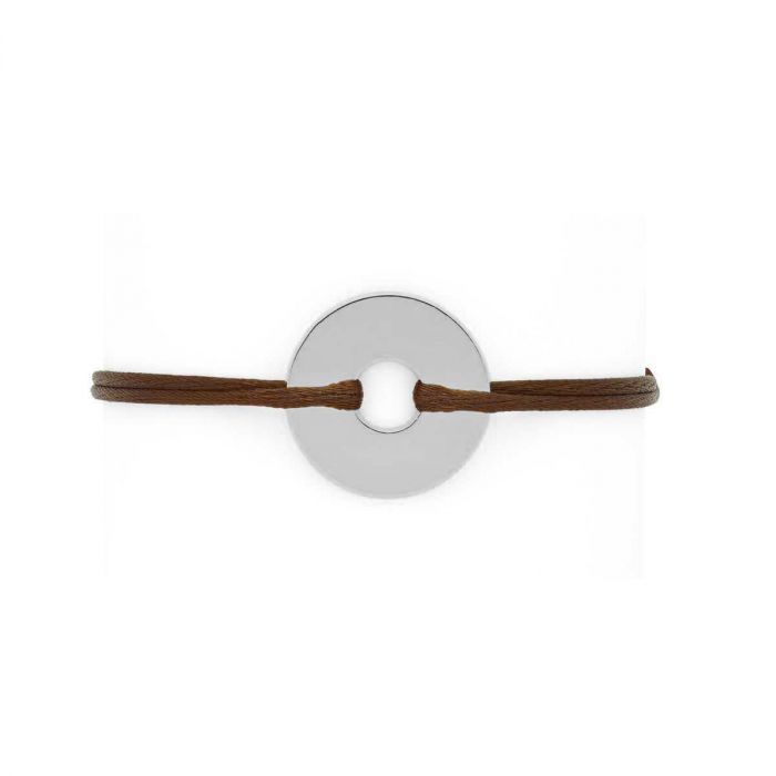atelier de famille Bracelet petite cible sur lien satin (gravure manuelle)