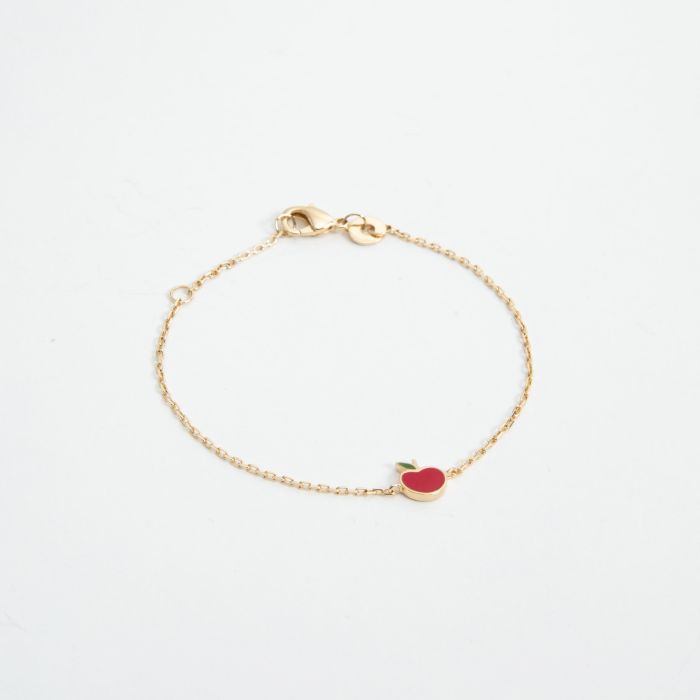 Atelier De Famille Bracelet Pomme D'amour En Plaqué Or