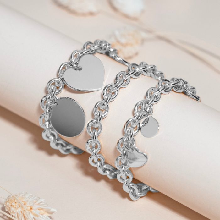 Atelier De Famille Bracelet Vendôme Et Breloques à Composer Argent Massif