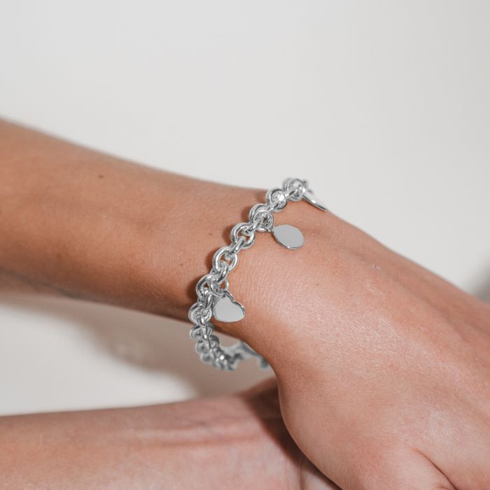 atelier de famille Bracelet Vendôme et mini breloques à composer Argent massif