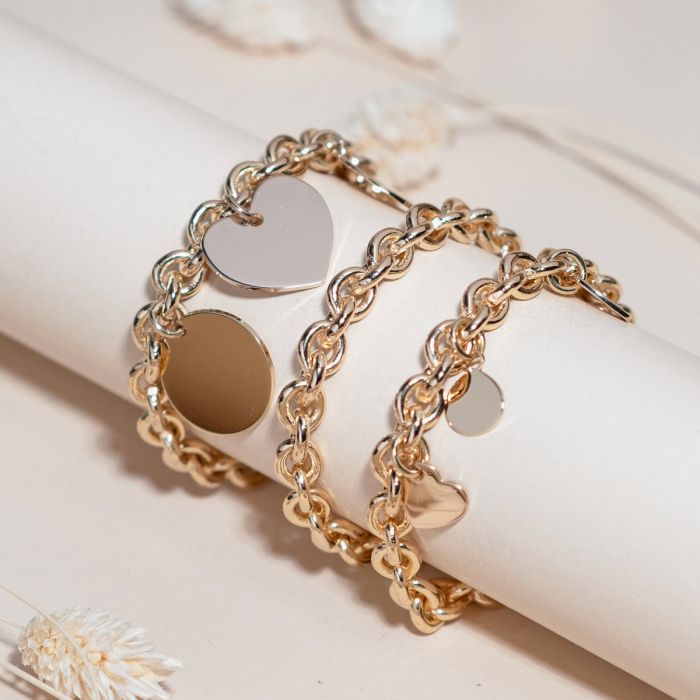 Atelier De Famille Bracelet Vendôme Et Mini Breloques à Composer Plaqué Or