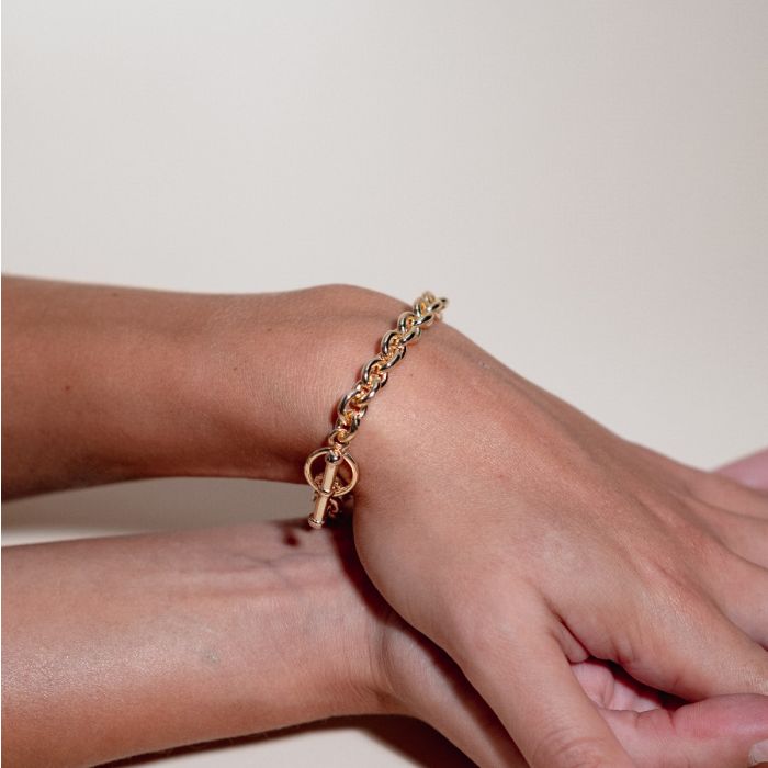 Atelier De Famille Bracelet Vendôme Et Mini Breloques à Composer Plaqué Or