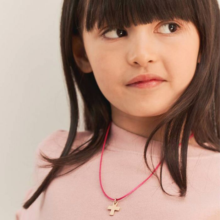 Atelier De Famille Collier 1 Breloque Sur Lien Satin Plaqué Or (gravure Joaillier)