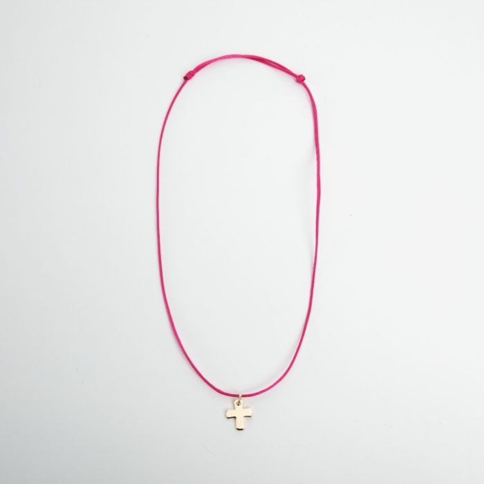 Atelier De Famille Collier 1 Breloque Sur Lien Satin Plaqué Or (gravure Joaillier)