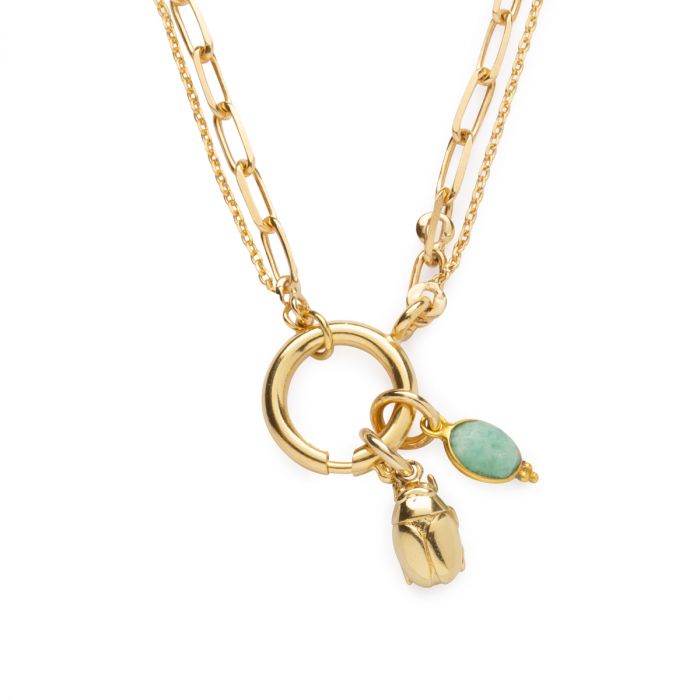 Atelier De Famille Collier Héra Gris-gris Et Pierre Baroque En Option