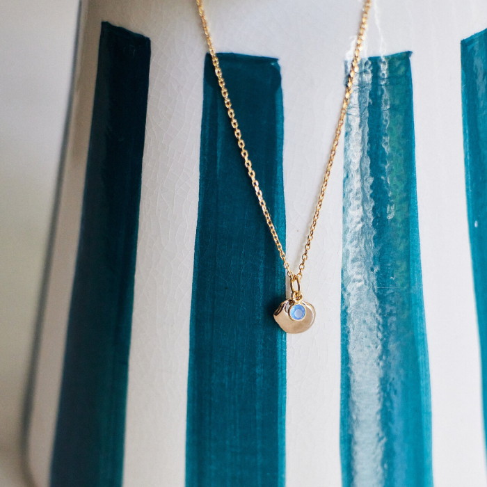 Atelier De Famille Collier Pépite Et Pierre De Naissance