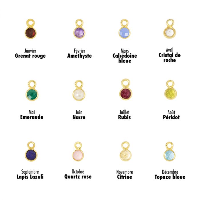 Atelier De Famille Collier Pépite Et Pierre De Naissance