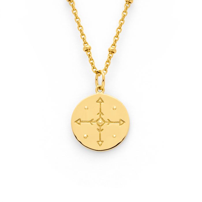 atelier de famille Collier rose des vents sur chaîne maille perlée