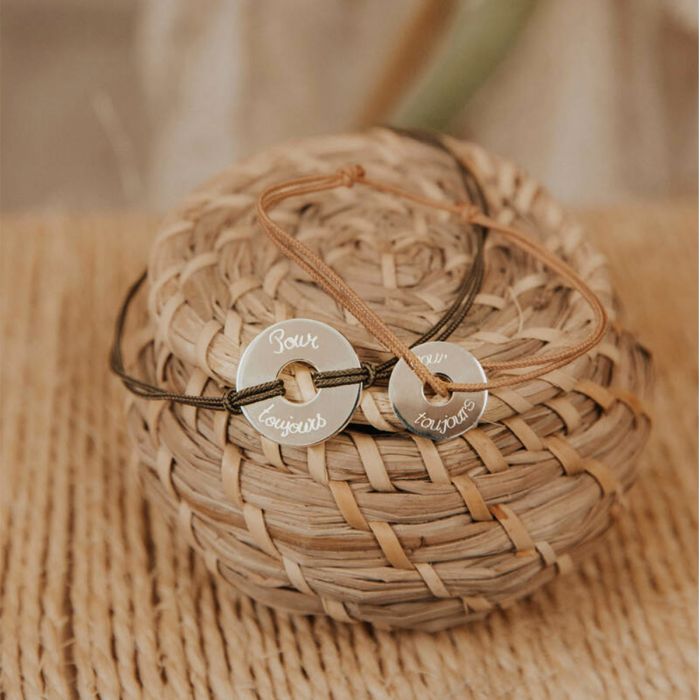 Atelier De Famille Duo De Bracelets Petite Cible Sur Lien Coton