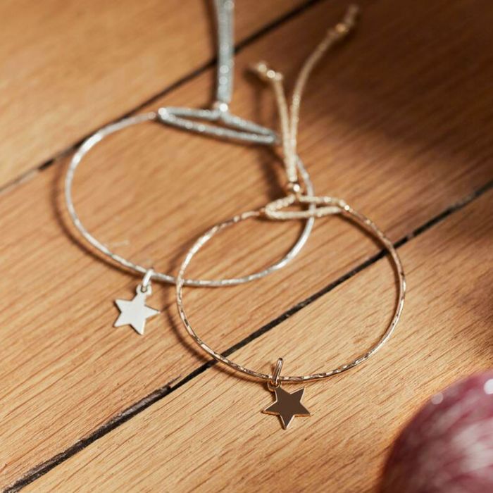 Atelier De Famille Jonc Fin Martelé Et Lien Pailleté à Composer Plaqué Or